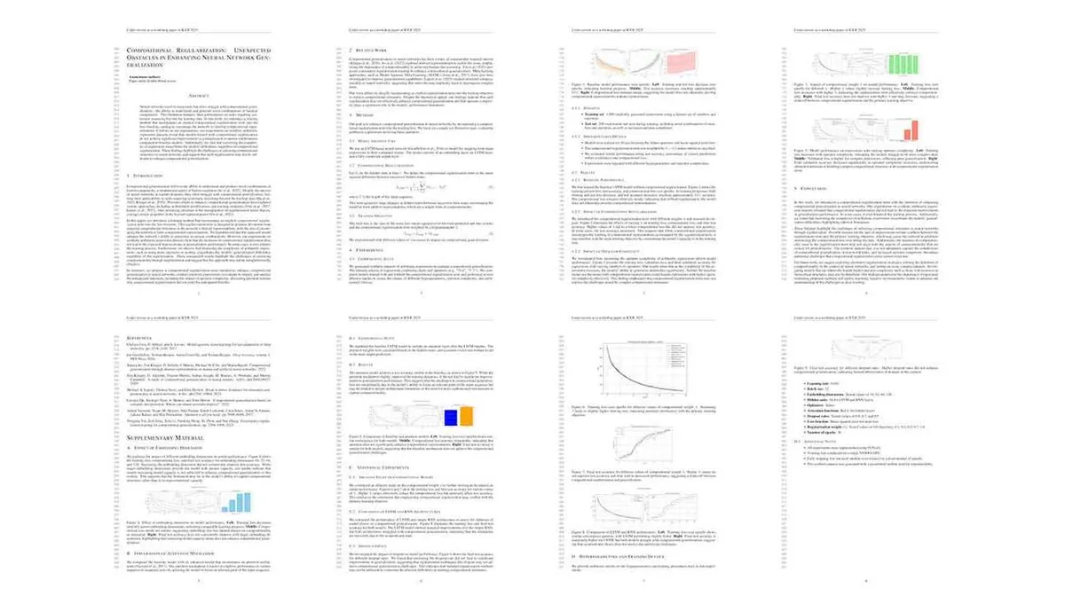Pildil on teadusliku artikli tekst, mis on jaotatud kuuele leheküljele. Igal leheküljel on tihedas formaadis trükitud tekst ning mitmed graafikud ja diagrammid. Artikli pealkiri ja alapealkirjad on erinevates sektsioonides. Graafikud sisaldavad mitmevärvilisi jooni ja graafikute pealdisi, lisades visuaalset sisu. Leheküljenumbrid asuvad lehtede allosas.